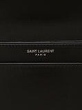 Saint Laurent Men 'Cassandre' Black Messenger Bag With Cassandre Detail In Smooth Leather Men