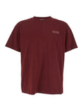 Givenchy Men Bordeaux T-Shirt With Logo Patch On Chest For Men