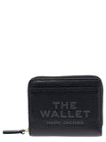 Marc Jacobs Women Wallet 'The Mini' With Engraved Logo On Front In Black Pebbled Leather For Women