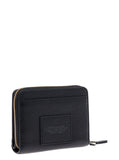 Marc Jacobs Women Wallet 'The Mini' With Engraved Logo On Front In Black Pebbled Leather For Women