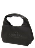 Marc Jacobs Women Shoulder Bag 'The Sack' With Logo Embossed In Black Pebbled Leather For Women