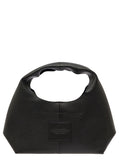 Marc Jacobs Women Shoulder Bag 'The Sack' With Logo Embossed In Black Pebbled Leather For Women