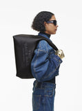 Marc Jacobs Women Shoulder Bag 'The Sack' With Logo Embossed In Black Pebbled Leather For Women