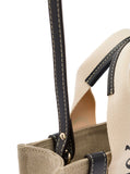 Chloé Women Tote Bag 'Woody' With Leather And Linen Strap In Beige For Women