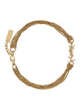 Saint Laurent Women Bracelet With Cassandre Charm And Adjustable Claw Clasp In Metallic Brass For Women