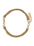 Saint Laurent Women Bracelet With Cassandre Charm And Adjustable Claw Clasp In Metallic Brass For Women