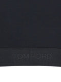 Tom Ford Women Top Bralette 'Brj016jex166l' With Wide Neckline And Logo Lettering On The Front In Black Stretch Modal For Women