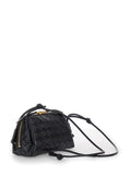 Bottega Veneta Women Crossbody Bag 'Concert' With Intreccio Motif In Black Leather For Women