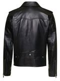 Saint Laurent Men Motorc Classique Jac - Black Leather Biker Jacket For Men