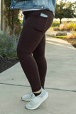 FULL LENGTH  Brown Solid Leggings R2