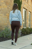 FULL LENGTH  Brown Solid Leggings R2