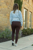 FULL LENGTH  Brown Solid Leggings R2