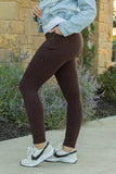 FULL LENGTH  Brown Solid Leggings R2
