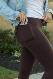 FULL LENGTH  Brown Solid Leggings R2