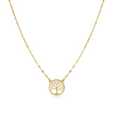 14K Yellow Gold Tree of Life Necklace