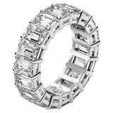 Emerald Cut Lab Grown Diamond Eternity Ring in 14k White Gold (8 cttw FG/VS2)