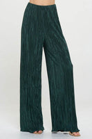 Made in USA Vibrant Plisse Lined Straight Pants