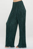 Made in USA Vibrant Plisse Lined Straight Pants