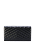 Saint Laurent Women Cassandre Matelassé Large Flap Wallet In Grain De Poudre Leather