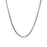2.2mm Sterling Silver Rhodium Plated Round Box Chain