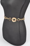 Plus Size Organic Textured Mix Link Chain Belt