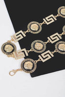 Plus Size Lion Emblem Iconic Chain Belt