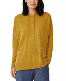 Eileen Fisher Organic Cotton Linen Slub Hooded Top in, Size Small