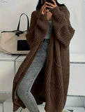 Idle Style Loose Thick Knitted Coat For Women