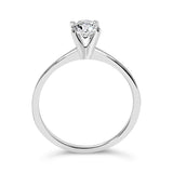 14K White Gold 1/2 Cttw Round Lab Grown Diamond 4 Prong Solitaire Engagement Ring (F-G Color, VS2-SI1 Clarity) - Size 7