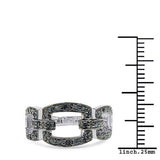 0.36 Carat Genuine Blue Diamond .925 Sterling Silver Ring