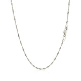 14k White Gold Singapore Chain 1.5mm