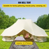 20FT Large Luxury Glamping Yurt Teepee Canvas Camping Tent (SAK37612)