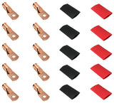 2/0 Gauge Cable Lugs with Heat Shrink Tubing