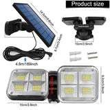20W Super Bright Solar Lights 120 LED IP65 Waterproof