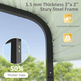 [20X20FT] Alora Heavy Duty Extra Large 2 Car Metal Carport Kit For Cars, Boats, And Trucks (SAK46135)