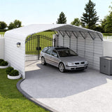[20X30FT] Alora Heavy-Duty Outdoor Galvanized Steel Carport (SAK21596)