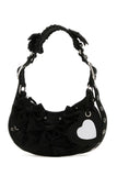 Balenciaga Women Black Satin Le Cagole Xs Shoulder Bag