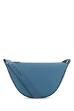 Fendi Men Cerulean Blue Leather Small Fendi Melon Crossbody Bag