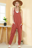 Flame Solid Color Loose Fit Harem Jumpsuit