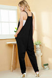Flame Solid Color Loose Fit Harem Jumpsuit