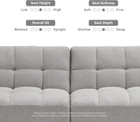 Gray Fabric Twin Futon Sofa Bed – Compact & Stylish Sleeper