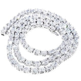 21.25CT Lab Grown Oval Diamond Graduated Tennis Necklace Platinum & 14K