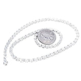 21.25CT Lab Grown Oval Diamond Graduated Tennis Necklace Platinum & 14K