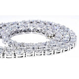 21.25CT Lab Grown Oval Diamond Graduated Tennis Necklace Platinum & 14K