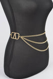 Iconic Logo Layered Chain Belt