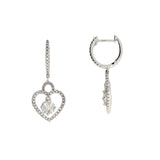 .50ct Diamond Dangle Earrings 14KT White Gold