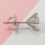 2.15 Ct Diamond Stud Earrings Natural Round Real 14k White Gold Martini F-G/I1