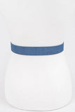 Plus Size Denim Logo Buckle Belt