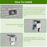 216 LEDs  Solar Outdoor Light Motion Sensor Security Wireless Lamp