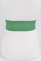 Satin Metallic Elastic Fashion Wide Belt